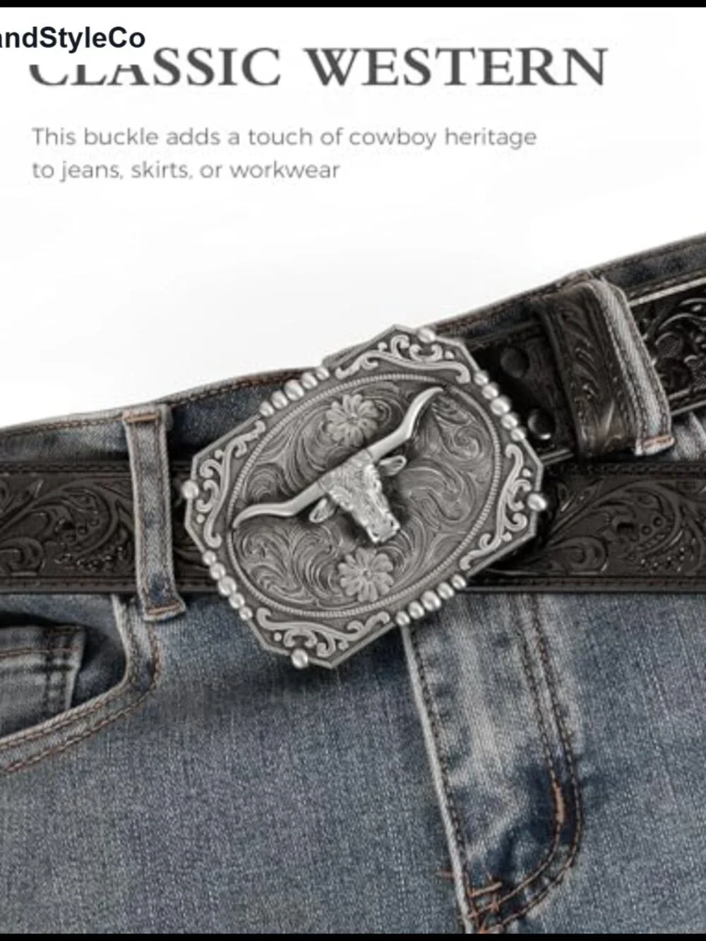 Western Belt Buckle 1.5 Inch Zinc Alloy Cowboy Cowgirl Rodeo Style